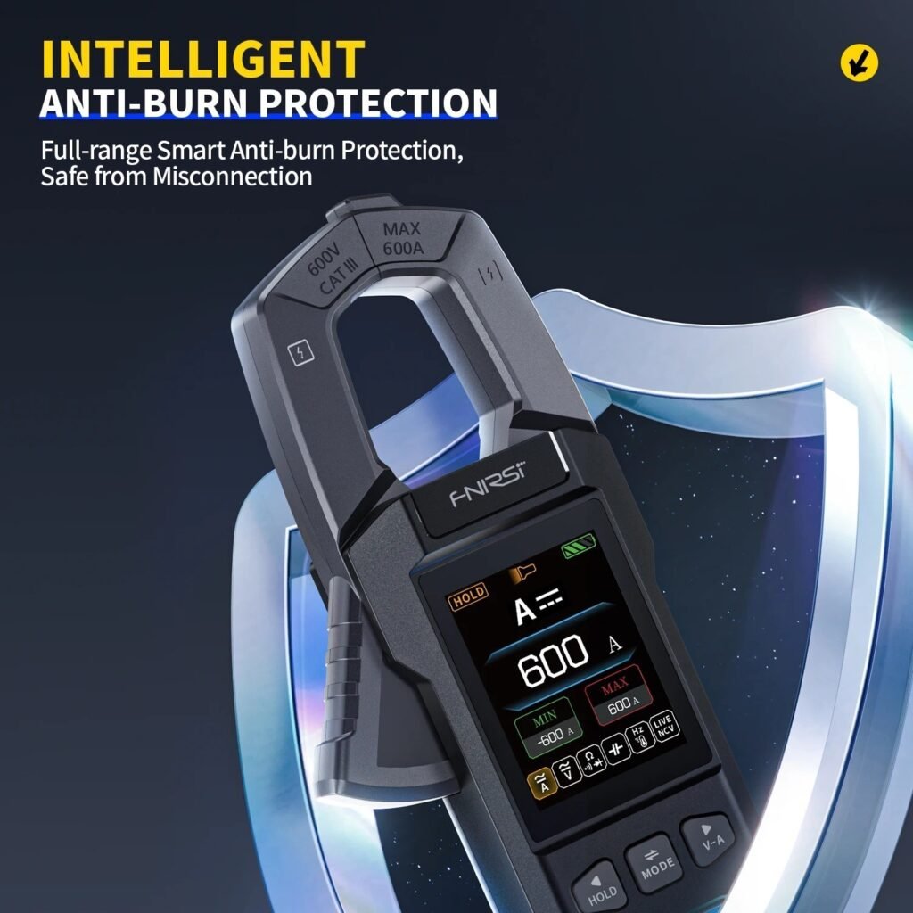 Clamp Meter 10000 Counts TRMS AC DC 600A Digital Multimeter USB