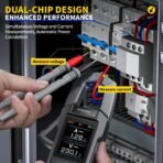 Clamp Meter 10000 Counts TRMS AC DC 600A Digital Multimeter USB