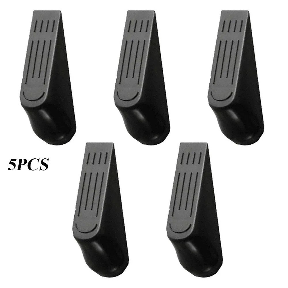 Door Stop Wedge Heavy Duty Black Stoppers Non Slip Home Office Shop