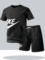 Mens Summer 2 Piece Sports Set Short Sleeve T-Shirt Shorts Casual