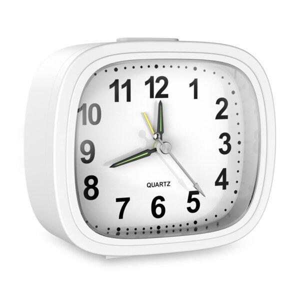 Acctim Hilda Analogue Alarm Clock Non Ticking Sweep Crescendo Alarm