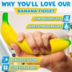 Squishy Banana Toy Slow Rising Stress Relief Squeeze Fidget Fruit