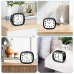 Acctim Hilda Analogue Alarm Clock Non Ticking Sweep Crescendo Alarm