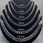 925 Sterling Silver Curb Chain Necklace Lobster Clasp 16-30 inch