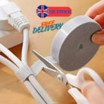 Cable Organiser Tape 1M 5M Hook Loop Wire Management Ties Desk PC