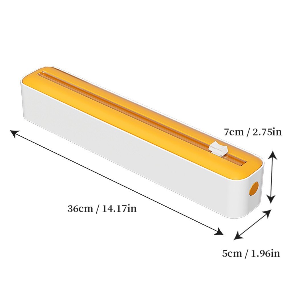 Cling Film Dispenser Holder Cutter Food Wrap Kitchen Foil Plastic