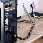 Cable Organiser Tape 1M 5M Hook Loop Wire Management Ties Desk PC