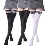 Women High Over the Knee Socks Warm Long Plain Ladies Thigh High