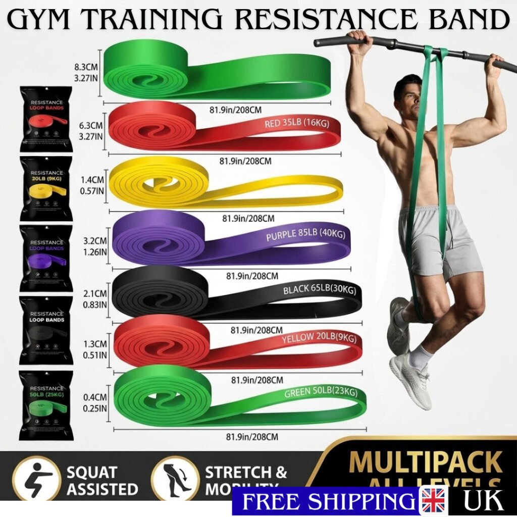 Heavy Duty Pull Up Resistance Bands Assisted Exercise Gym Fitness